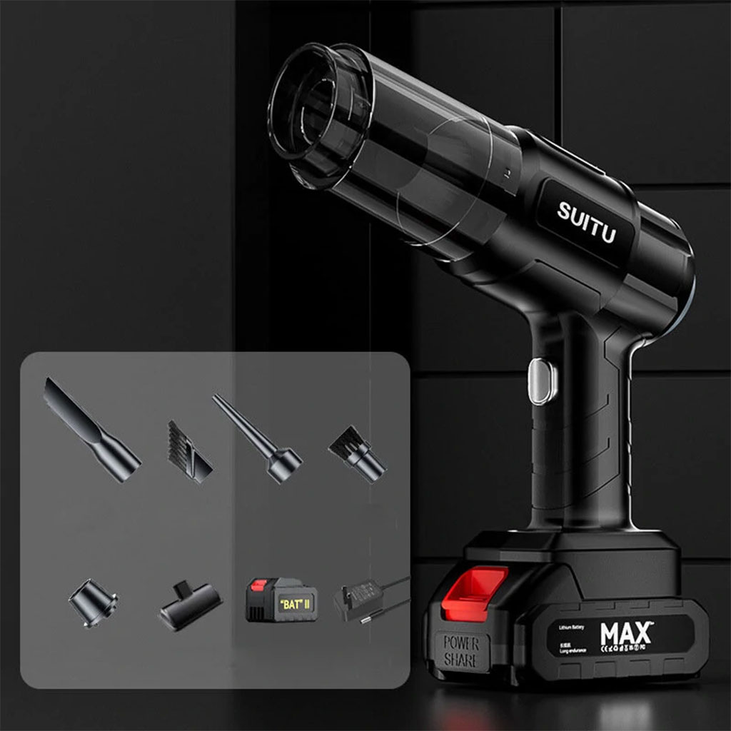 Aspirateur de voiture à main 21 000 Pa sans fil avec batterie rechargeable 8