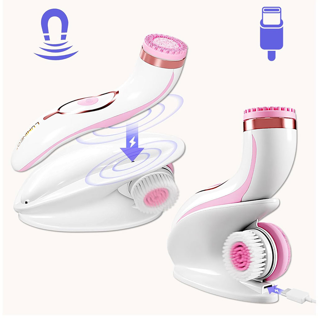 CNAIER Brosse Nettoyante Visage en Profondeur avec 3 embouts - جهاز تنظيف البشرة بعمق 2