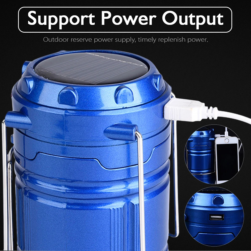 Lampe de Camping 2IN1 Rechargeable Solaire Pliable YD-3589 8