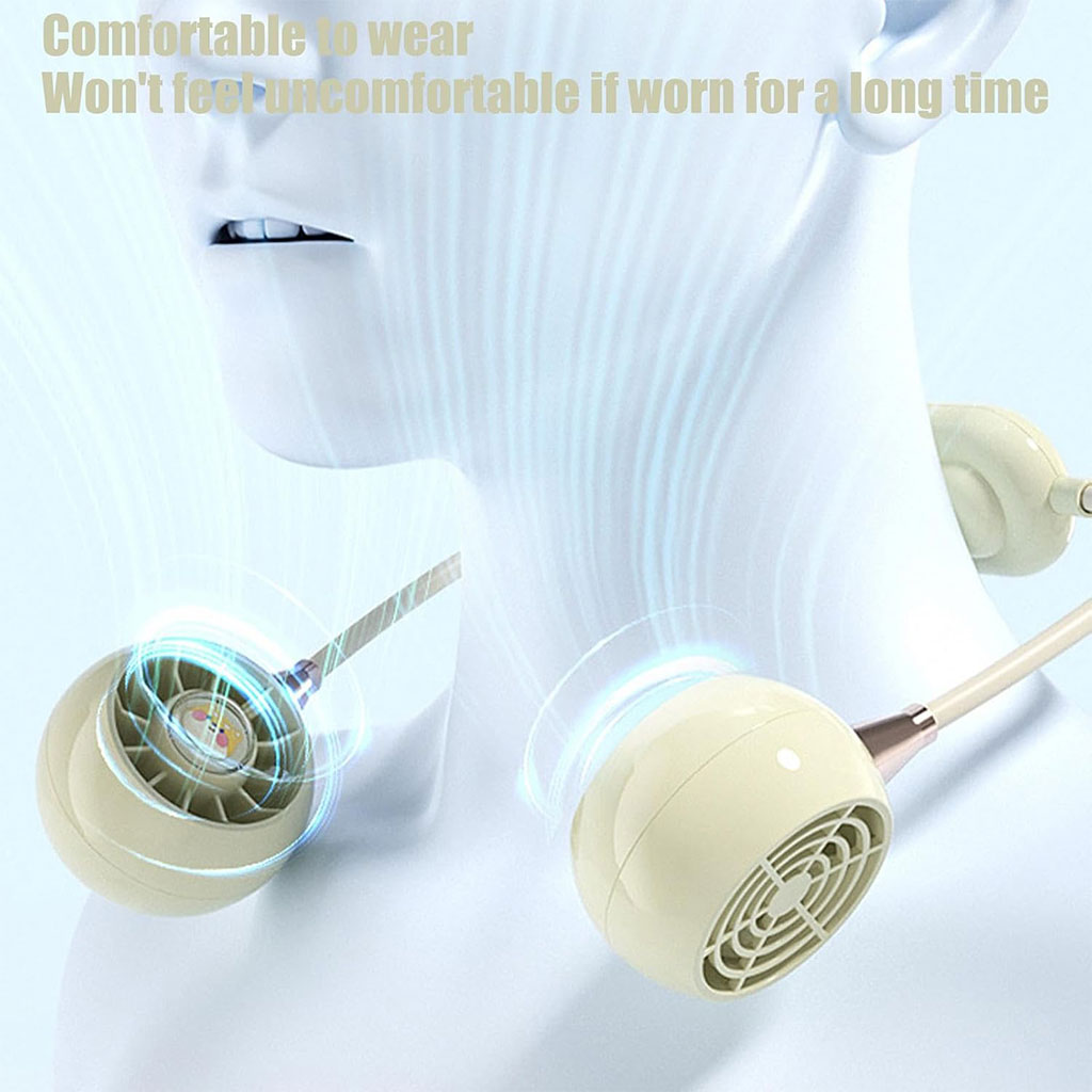 Ventilateur De Cou Rechargeable À 3 Vitesses DM68A - مروحة عنق 3