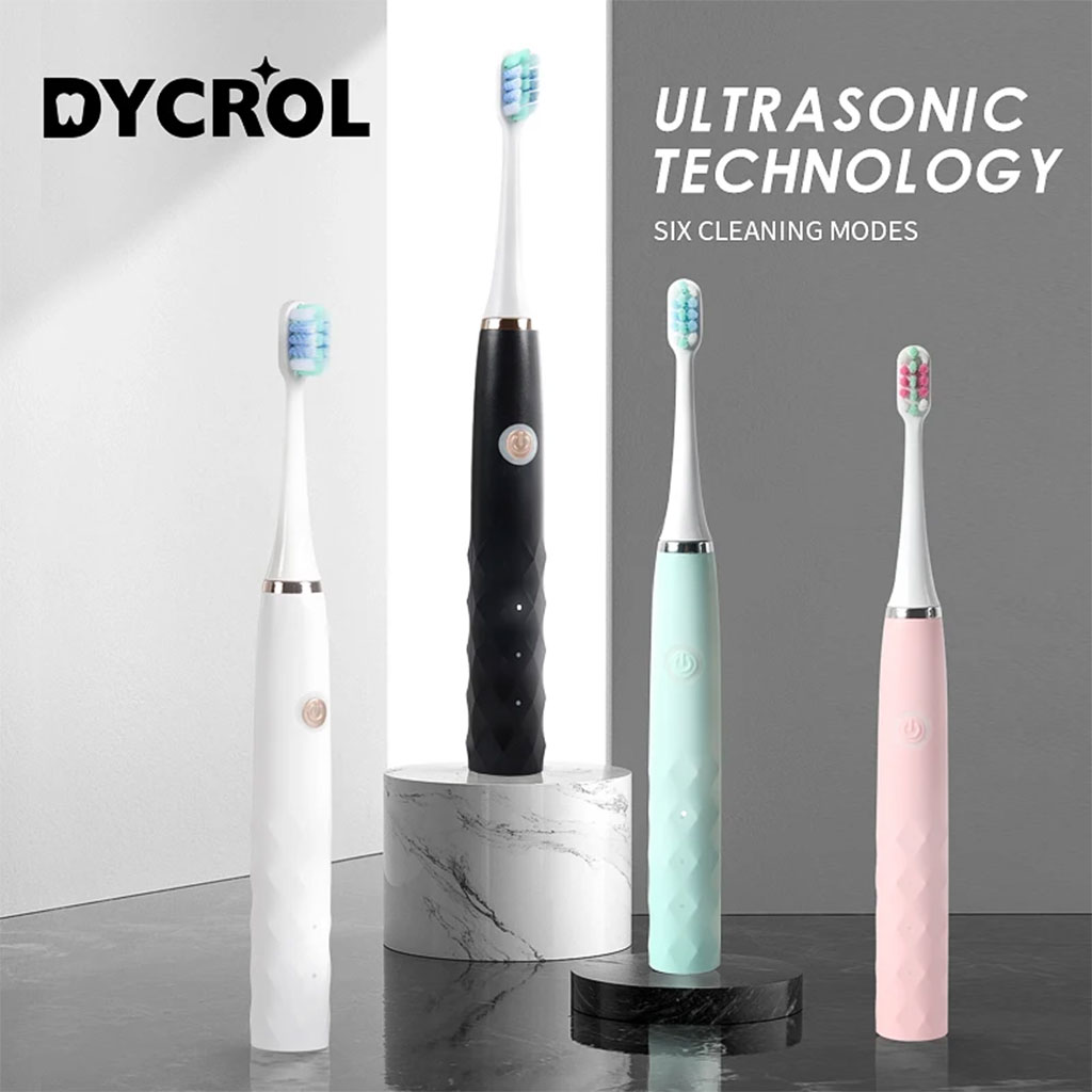 Brosse à dents électrique sonique 6 modes réglables avec 4 têtes - فرشاة أسنان 5