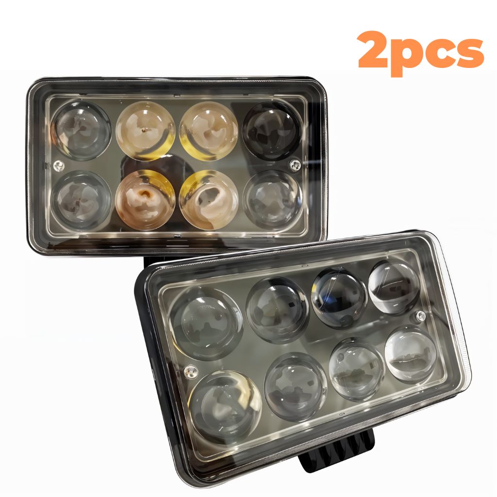 Paire de Phares Rectangulaires 3D LED 24W Universels – مصابيح 24 واط للسيارات 5