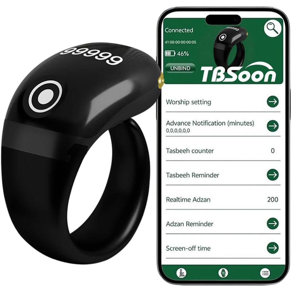 Bague Compteur Digital de Tasbih avec Affichage OLED Étanche - خاتم تسبيح إلكتروني 2