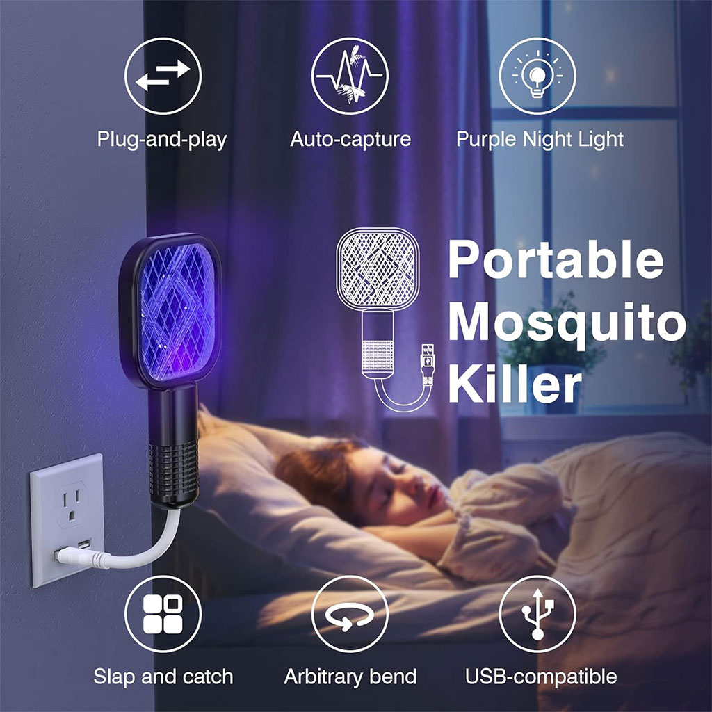 Mini Tapette à mouches USB avec Lumière LED Violette - مصيدة الناموس 7