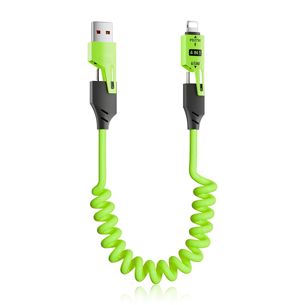 Câble USB 4en1 à Ressort Fast Charge 65 W - كابل شحن سريع 2