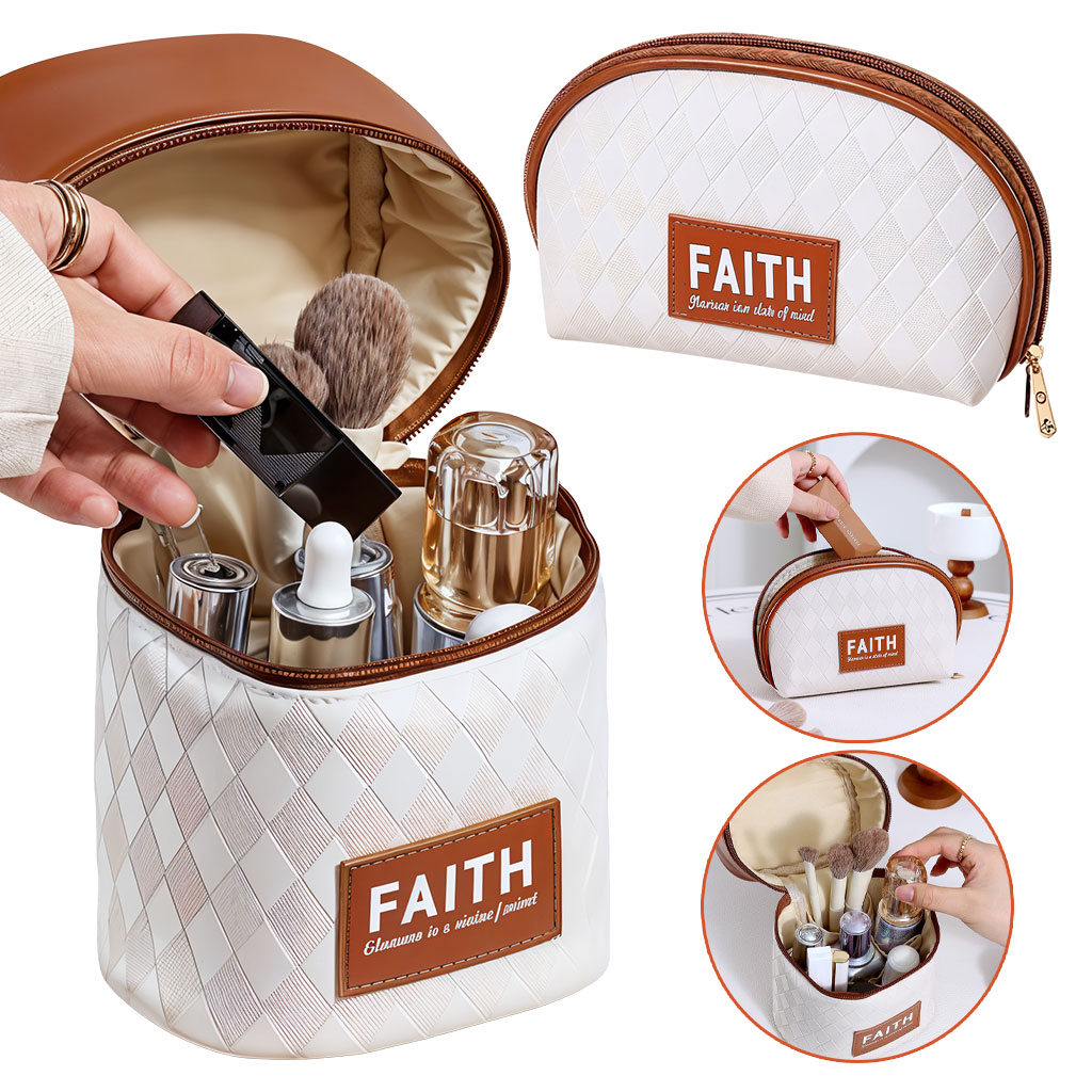 Trousse de maquillage 2en1 compacte avec plusieurs compartiments 1