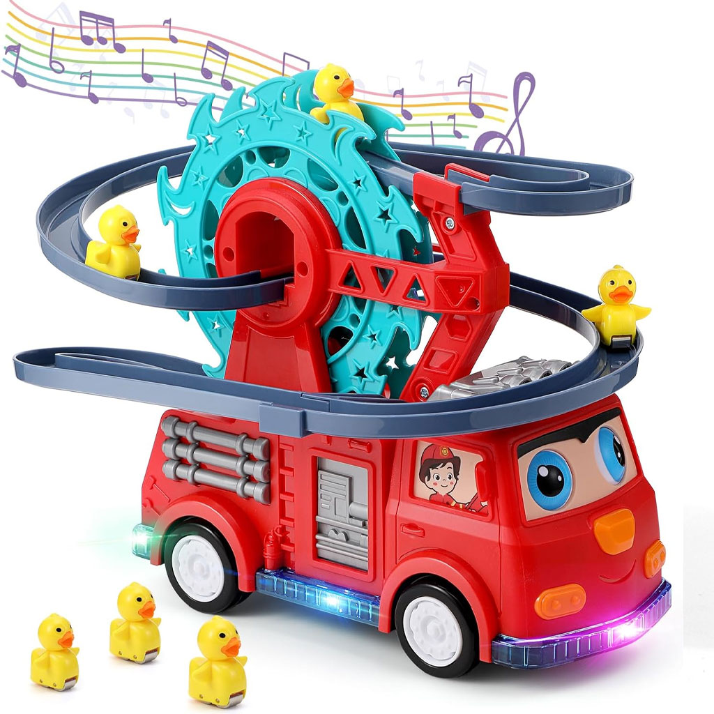 Camion de Pompier Jouet avec Sonore Lumineux Educatif pour Enfants 1