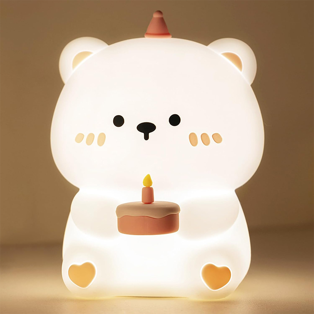 Veilleuse en Silicone Forme d'ours pour Chambre d'enfant Rechargeable 6