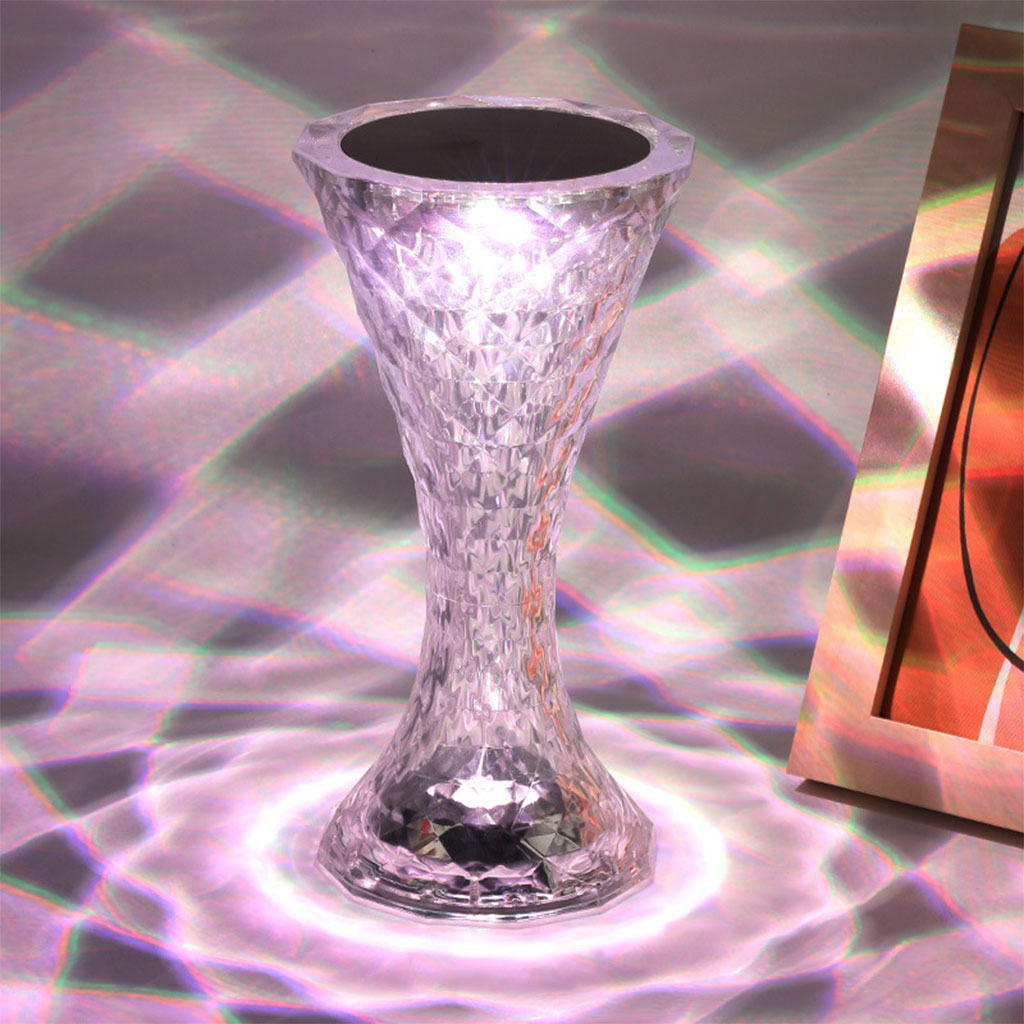 Lampe de table en cristal sans fil Tactile Rgb pour chambre V2 8