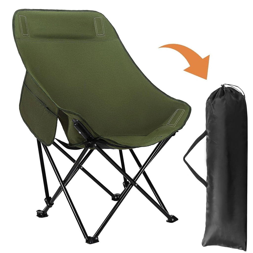 Chaise de Camping Pliante Portable à Haut Dossier - كرسي إسترخاء قابل للطي 1