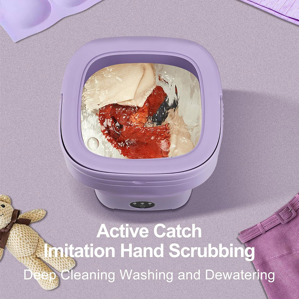 Mini Machine à Laver Pliable et Portable 3 Modes avec Fonction Déshydratation - غسالة ملابس محمولة 6