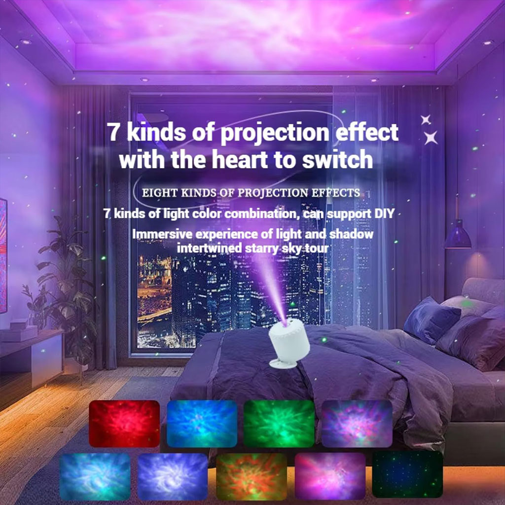 Projecteur galaxie et étoiles avec télécommande et synchronisation musicale 7