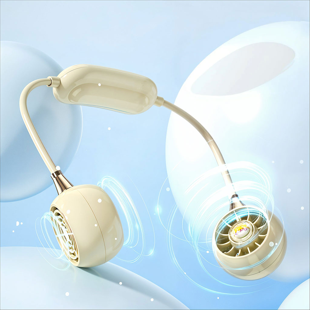 Ventilateur De Cou Rechargeable À 3 Vitesses DM68A - مروحة عنق 5