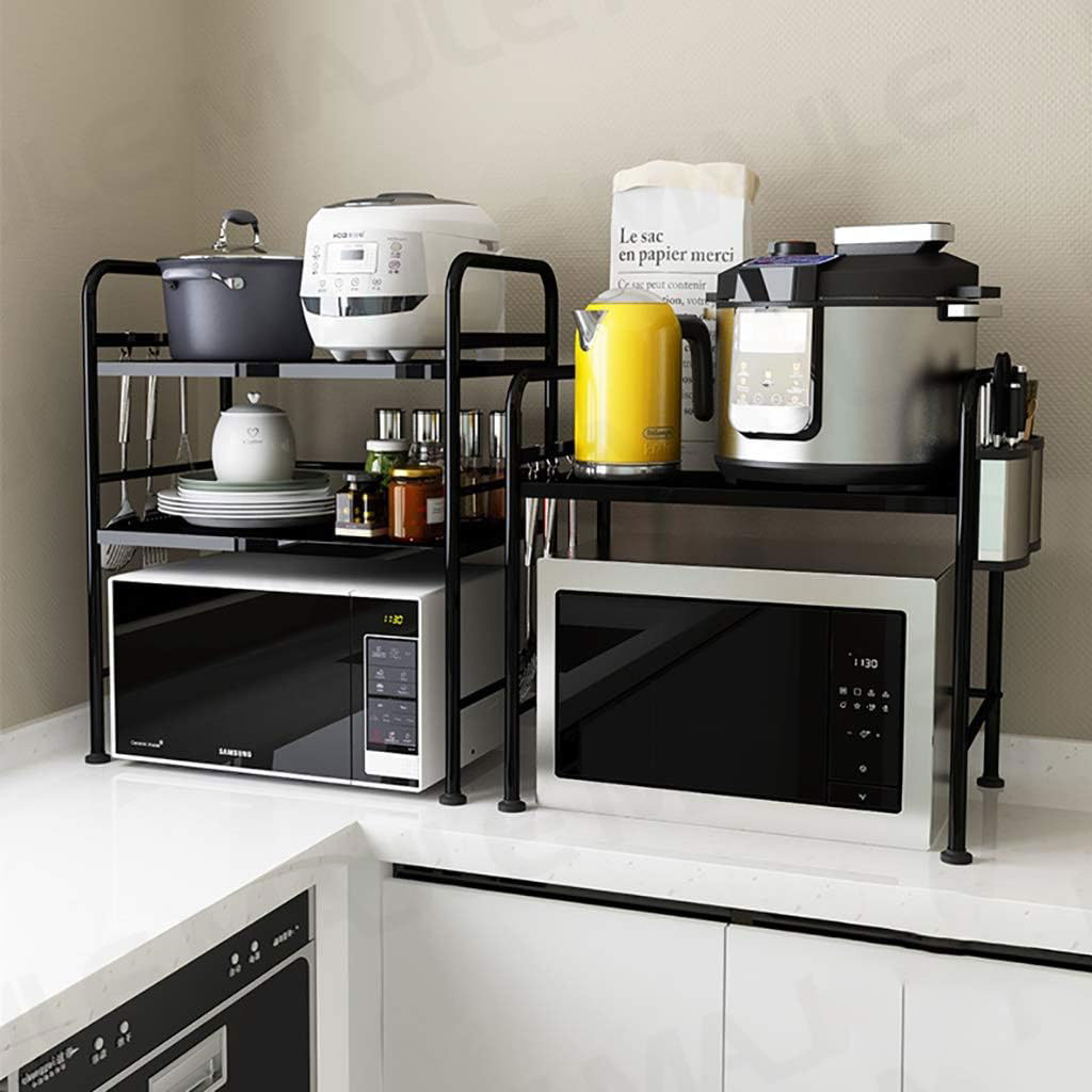 Support pour four à micro-ondes et étagère de rangement 3 étages - منظم أغراض وحامل ميكروويف 3