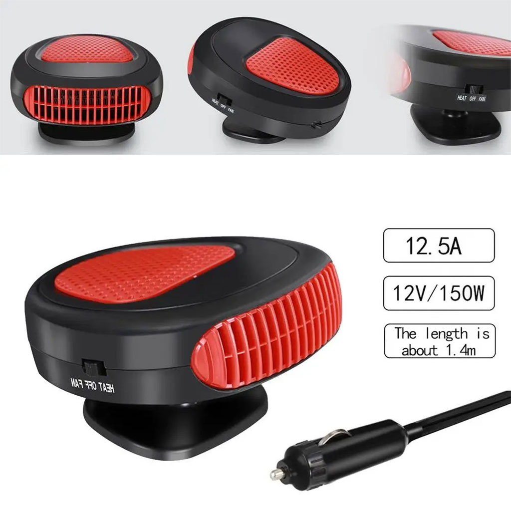 Ventilateur et Chauffage de Voiture Portable avec Base Rotative à 360 degree 7
