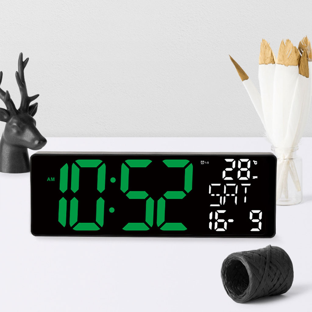 Horloge Numérique Murale LED à Éclairage Inférieur – ساعة رقمية للحائط و المكتب بإضاءة سفلية 6
