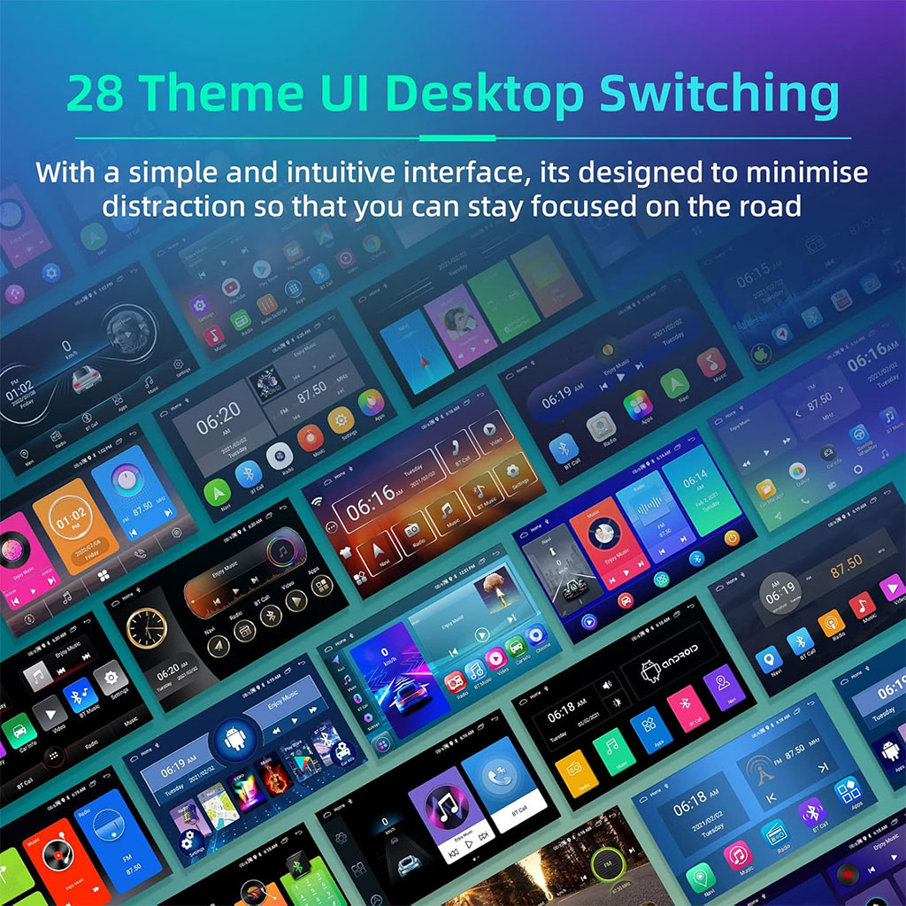Écran de voiture Android de 10,1 pouces compatible Apple CarPlay Android Auto - شاشة ذكية للسيارة 5