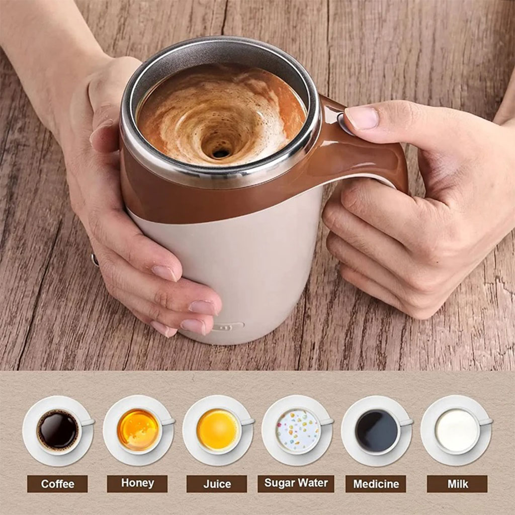 Tasse de mousseur de lait automatique multifonctionnelle à chargement USB 4