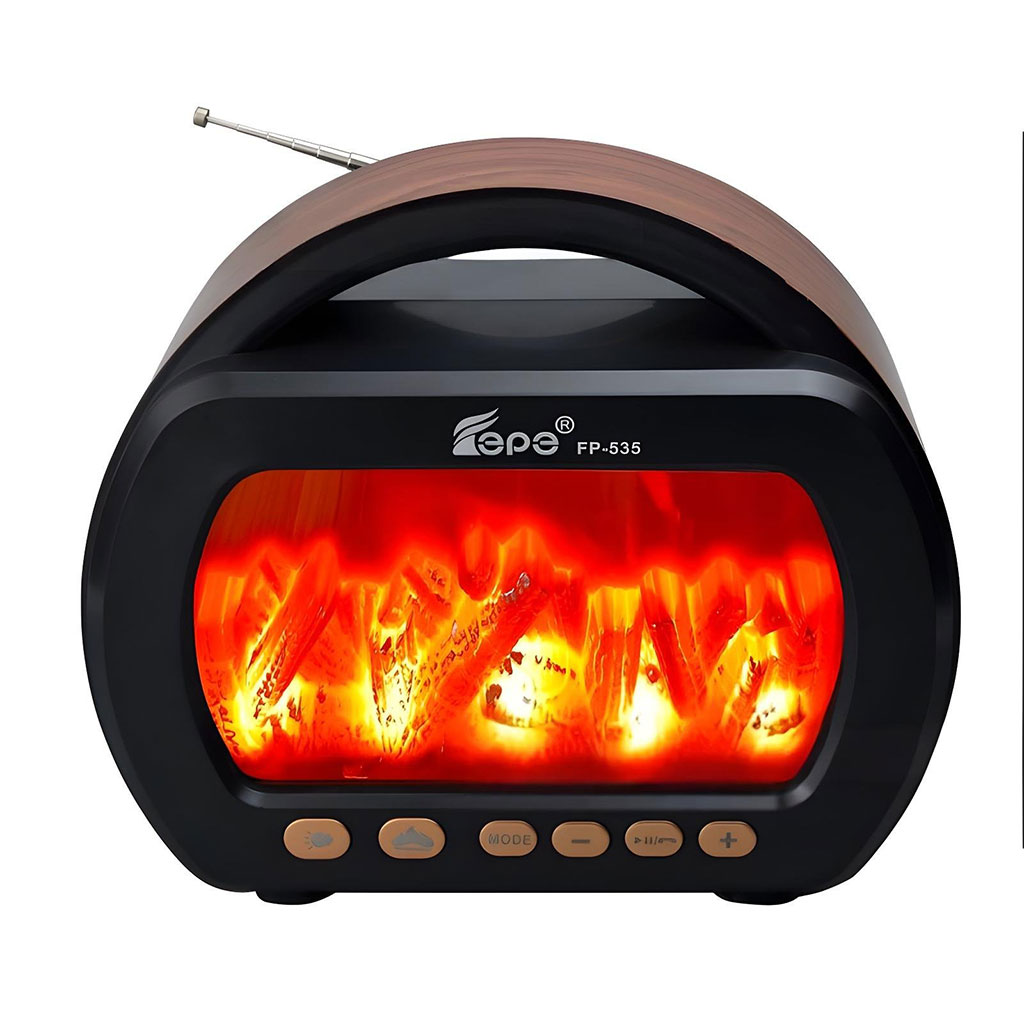 Haut Parleur Bluetooth sans fil Motif Flamme Style Rétro FP-535 - مكبر صوت بلوتوث 2