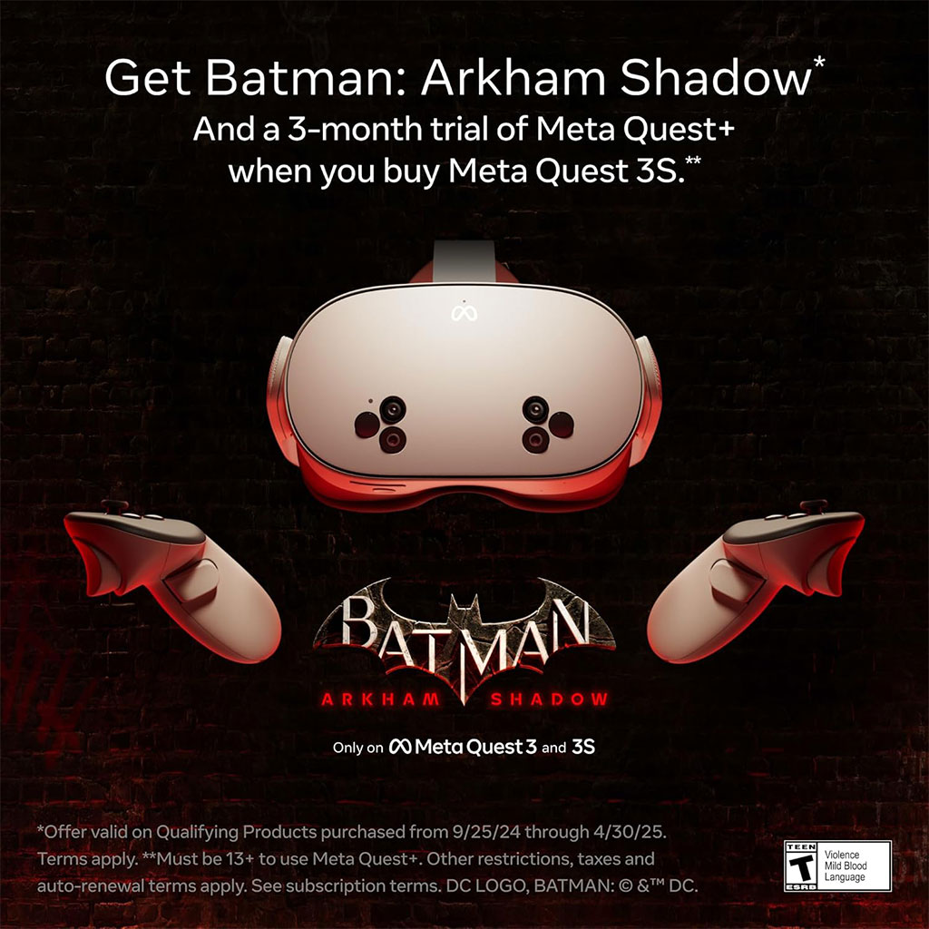 Meta Quest 3S 128 Go Virtual Reality Lunettes Arkham Shadow Edition 7