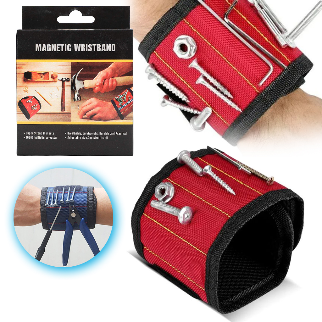 Bracelet magnétique respirant et réglable ultra résistant pour maintenir les vis - حزام يد مغناطيسي لشد البراغي 1
