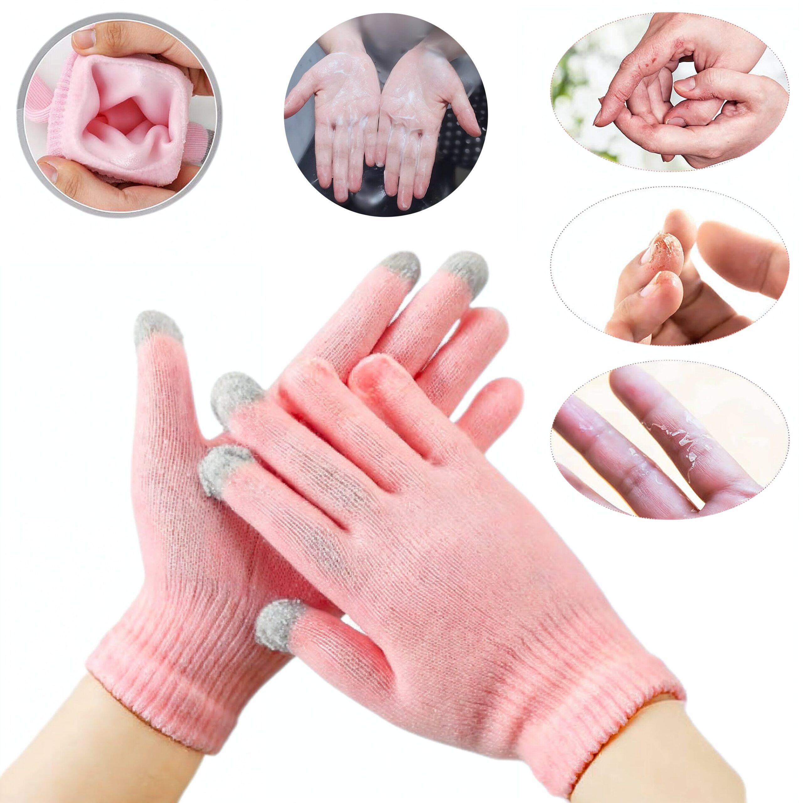 Gants hydratants en coton pour écran tactile 1
