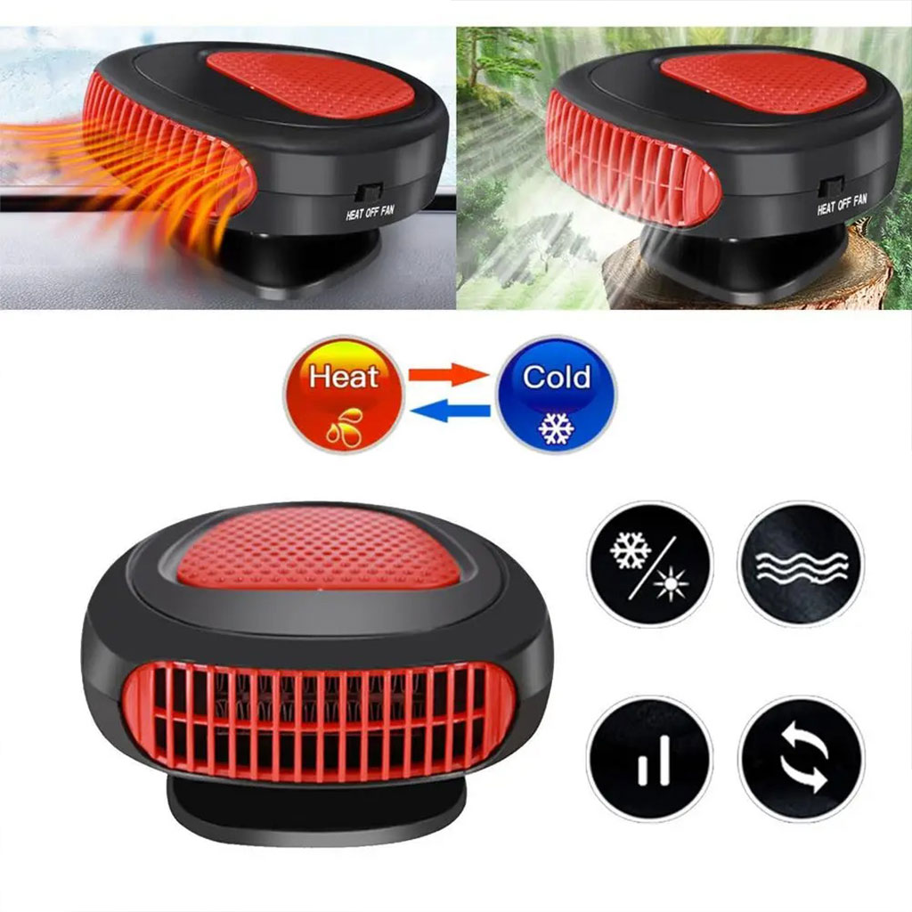 Ventilateur et Chauffage de Voiture Portable avec Base Rotative à 360 degree 5