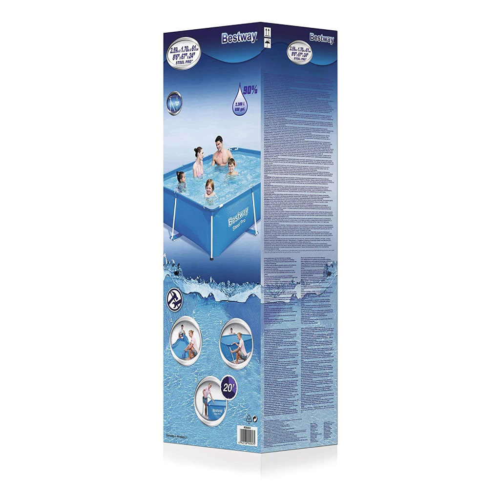 Steel Pro™ Piscine Rectangulaire 259 x 170 x 61cm Bestway 56403 4