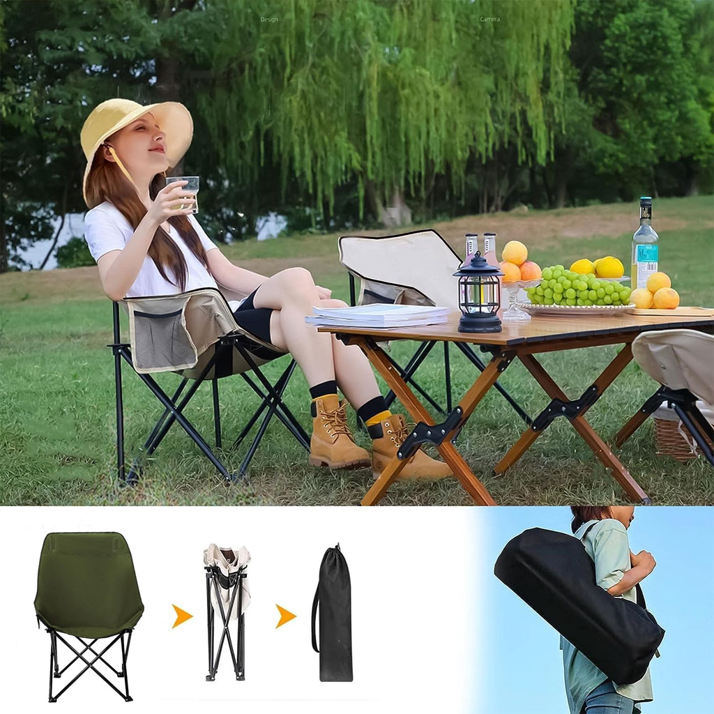 Chaise de Camping Pliante Portable à Haut Dossier - كرسي إسترخاء قابل للطي 7