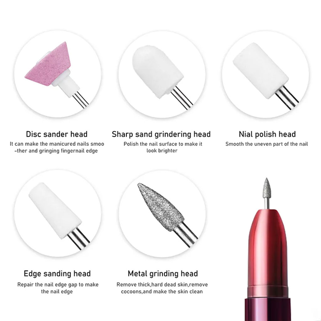 Ponceuse à ongles électrique pour manucure, ensemble de fraises, outils pour enlever le vernis gel 3