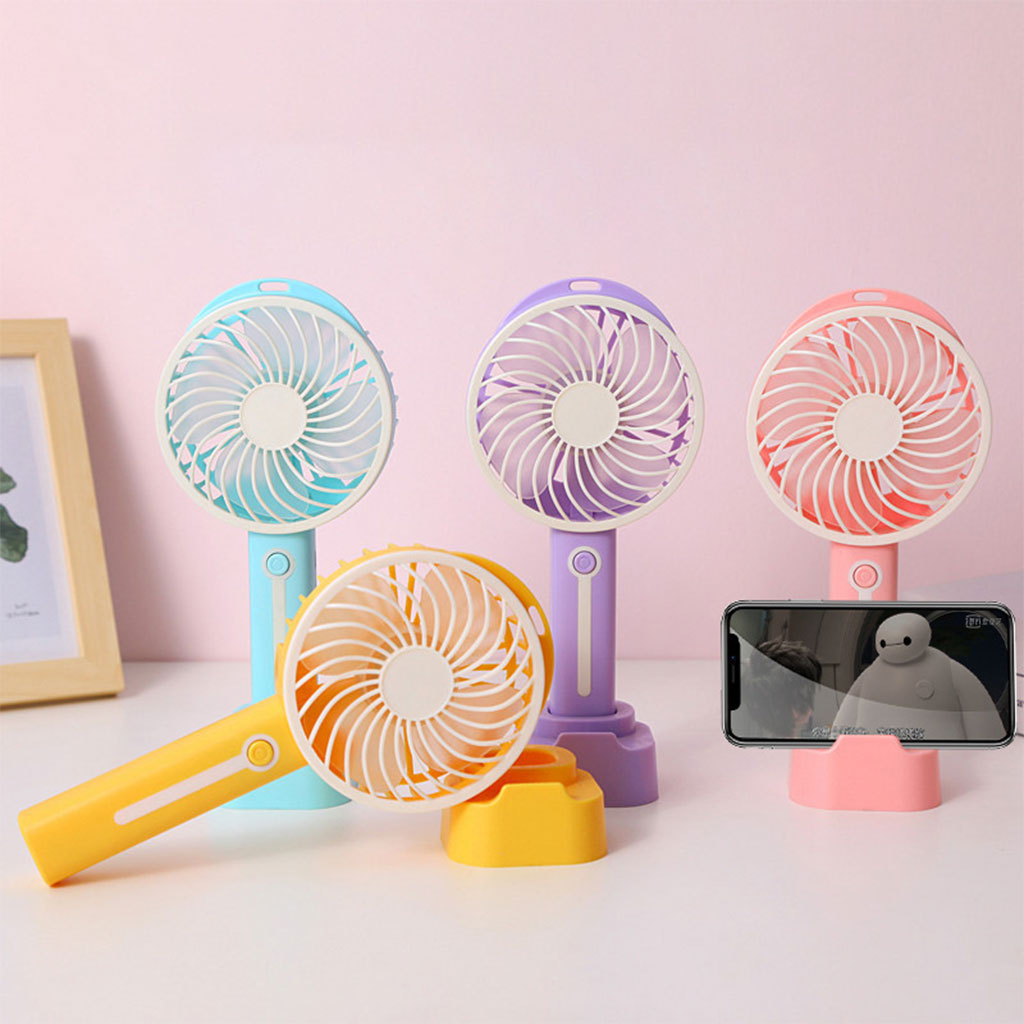 Mini ventilateur portatif électrique Rechargeable par USB, avec batterie 1500mAh 4