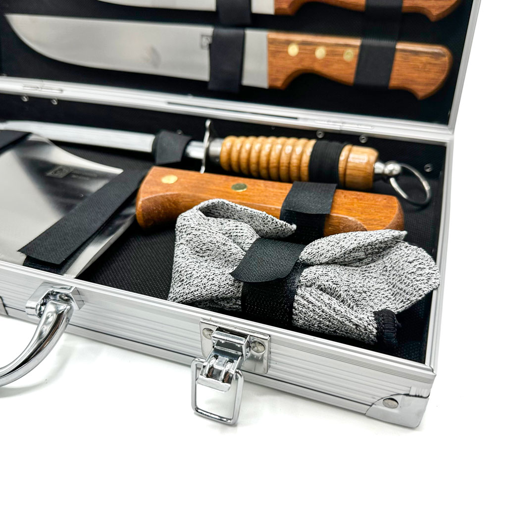 Mallette Professionnelle de Cout-eaux Manche en Bois et Accessoires – حقيبة سكاكين إحترافية 6