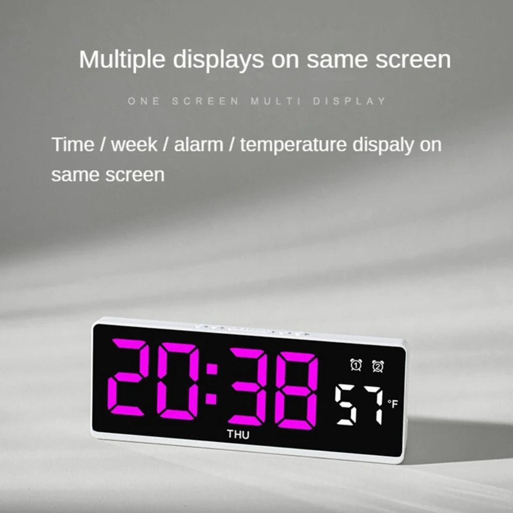 Horloge Électronique Multifonctionnelle avec Affichage de la Température – ساعة إلكترونية متعددة الوظائف مع عرض درجة الحرارة 5