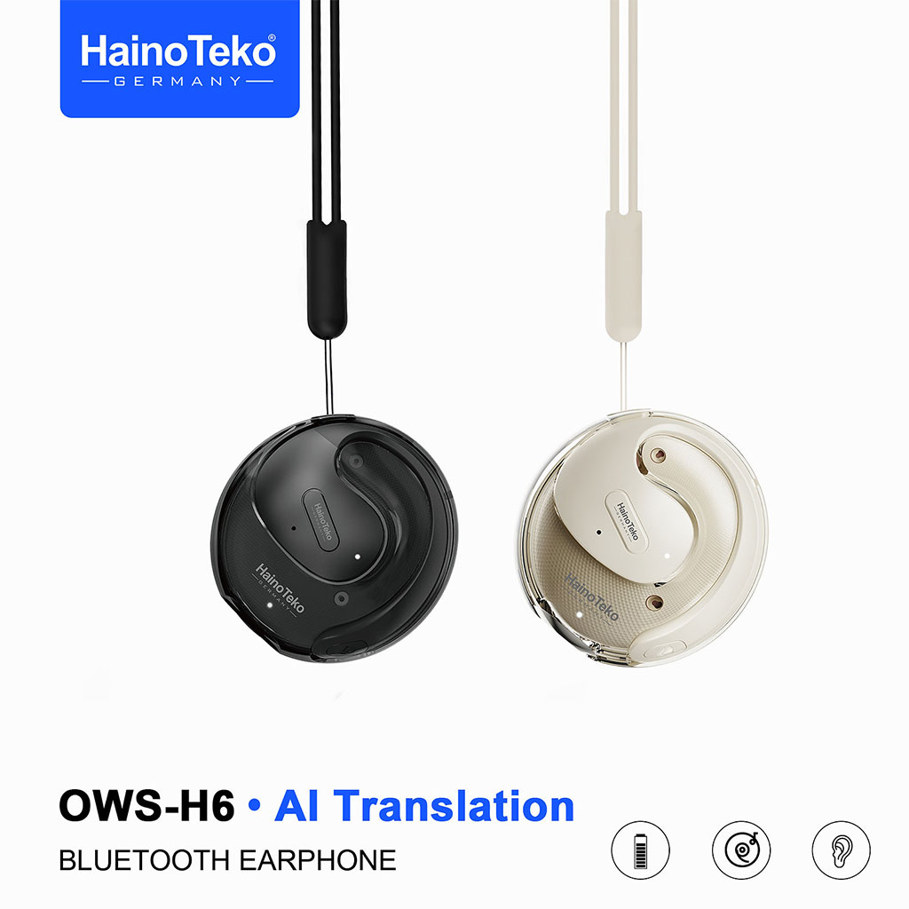Écouteurs Bluetooth haute résolution Haino Teko OWS-H6 avec traduction IA - سماعات لاسلكية بخاصية الترجمة الفورية 3