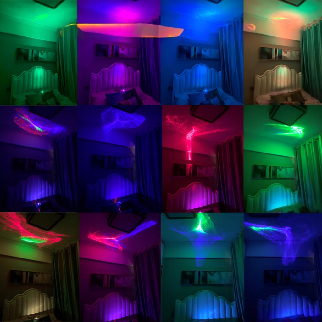 Projecteur LED Effet Étoilé avec Projection Multicolore RGB USB - مصباح عرض ليلي مع تأثير النجوم وألوان متعددة 2