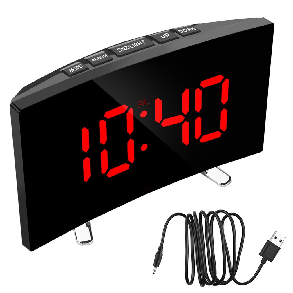 Horloge et réveil thermomètre de table electronique lumineux DT-6507 5