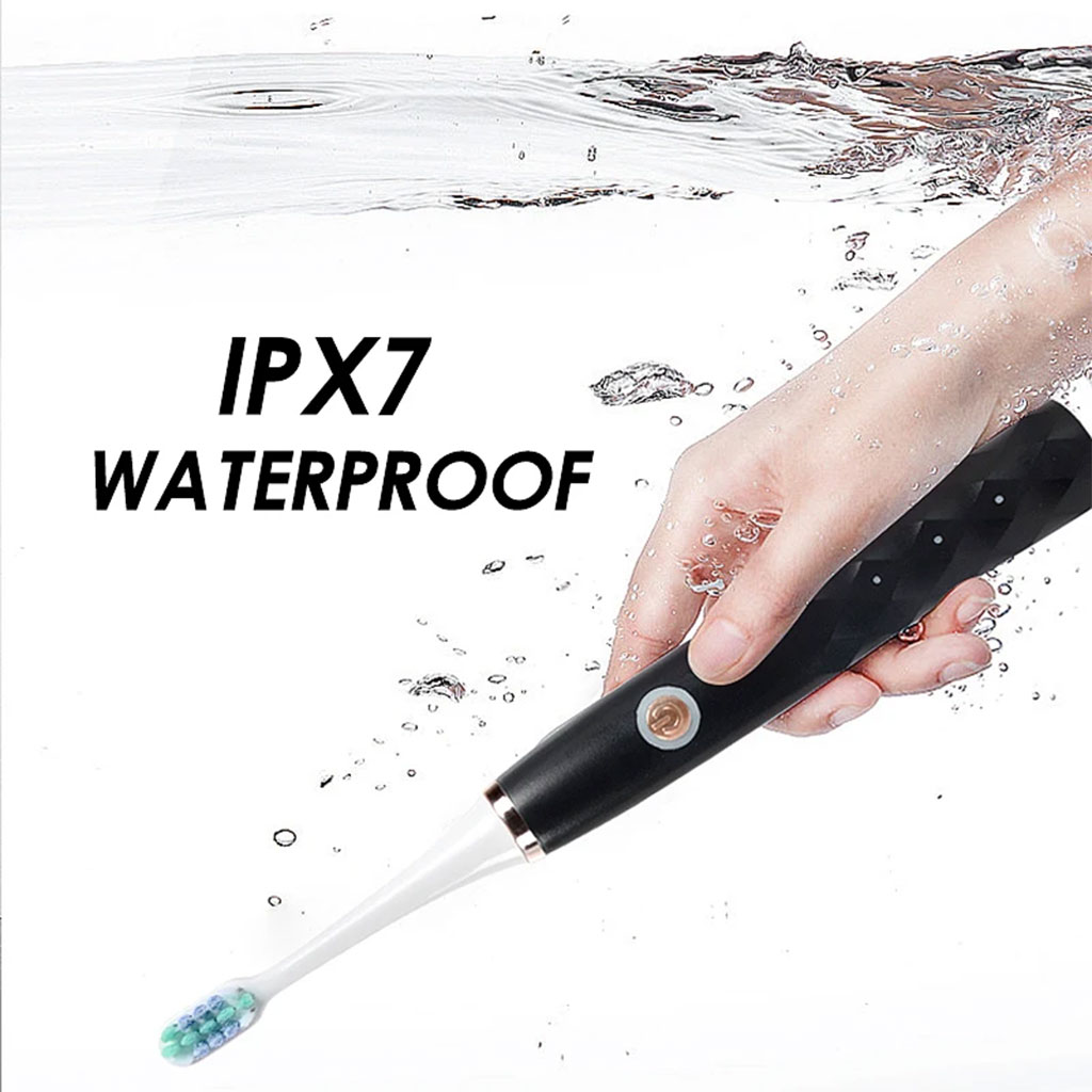 Brosse à dents électrique sonique 6 modes réglables avec 4 têtes - فرشاة أسنان 4