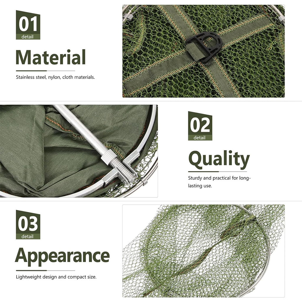 Filet de Pêche Pliable en Maille Facile à Ranger - شبكة صيد الأسماك 5