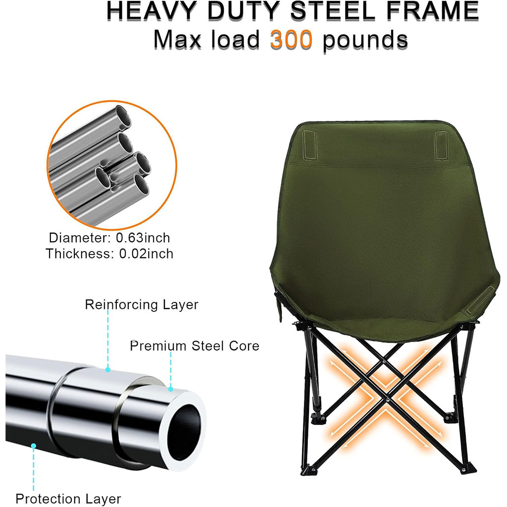 Chaise de Camping Pliante Portable à Haut Dossier - كرسي إسترخاء قابل للطي 5