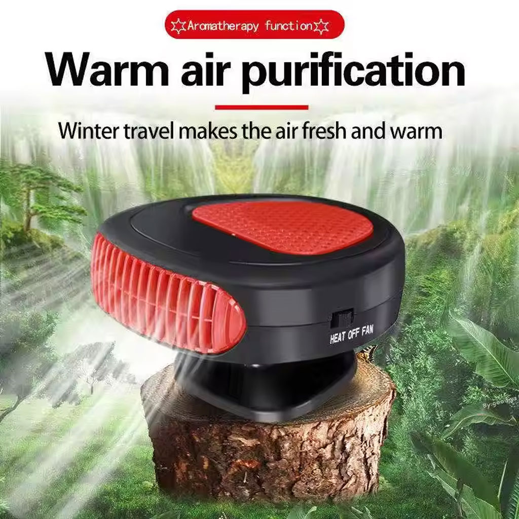 Ventilateur et Chauffage de Voiture Portable avec Base Rotative à 360 degree 2