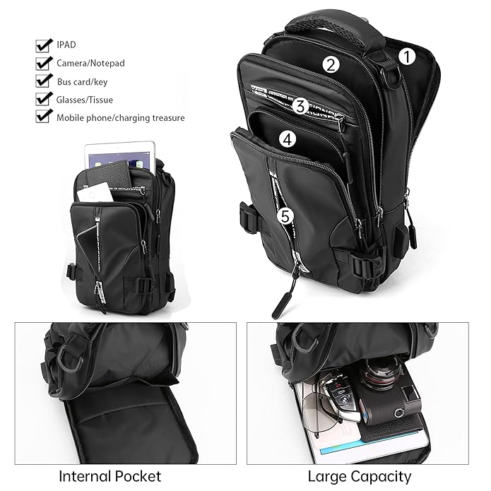 Sac Bandoulière Multifonction Imperméable | حقيبة كروس مقاومة للماء 5