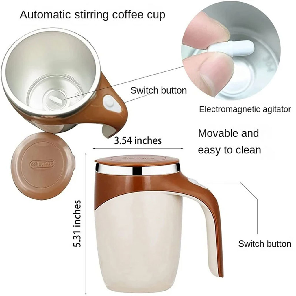 Tasse de mousseur de lait automatique multifonctionnelle à chargement USB 6