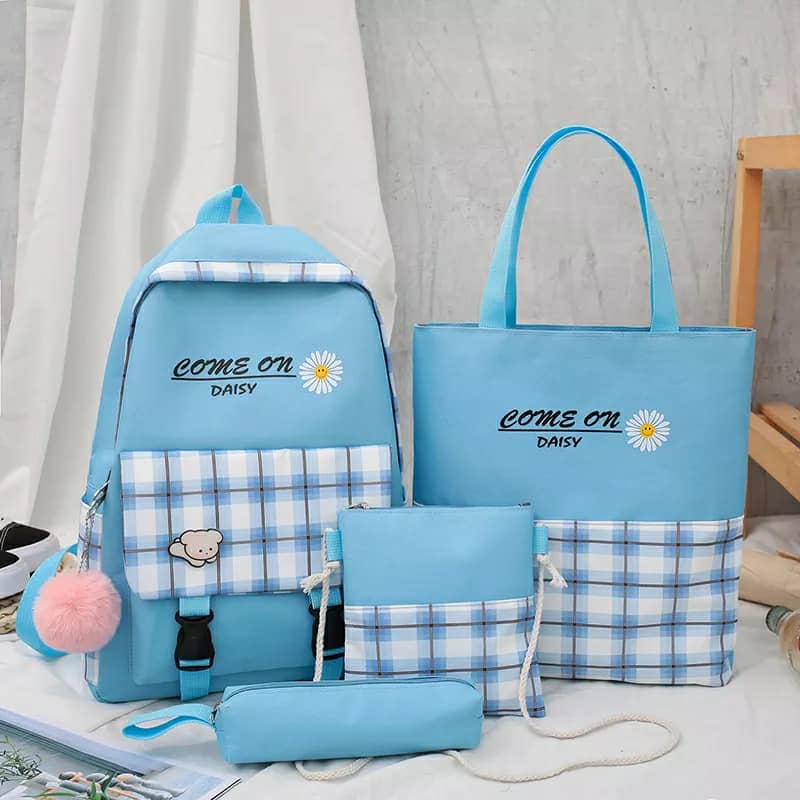 Sac à dos marguerite 4 Pcs multifonction pour femmes en toile 6
