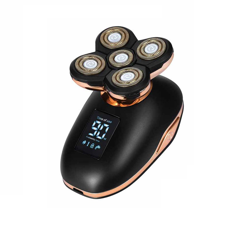 Rozia Rasoir électrique sans fil 5en1 pour hommes étanche, rechargeable par USB 3