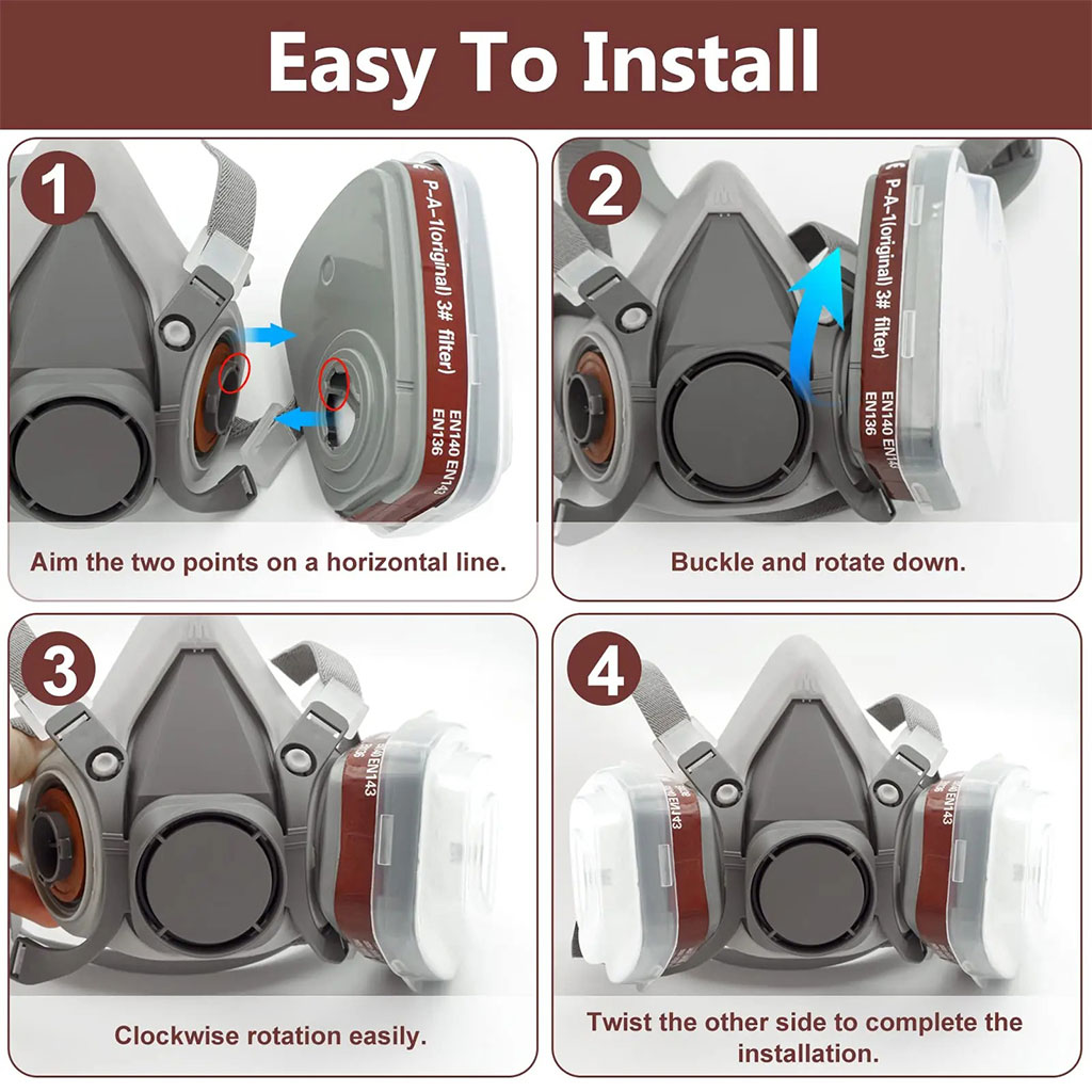 Masque respiratoire pour enlever la peinture au plomb - قناع تنفس للحرفيين 6