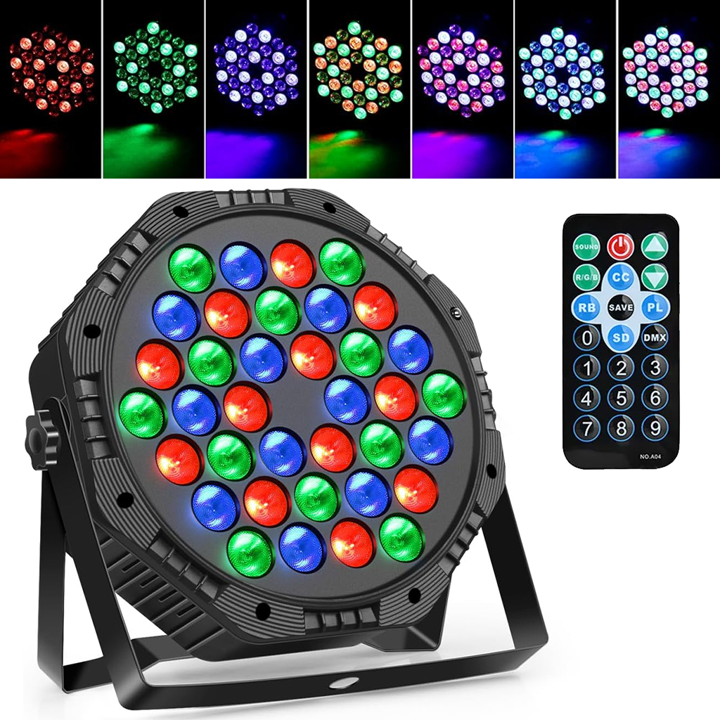Projecteur Stroboscope LED RVB 36 LED avec Télécommande - جهاز الألعاب الضوئية 1