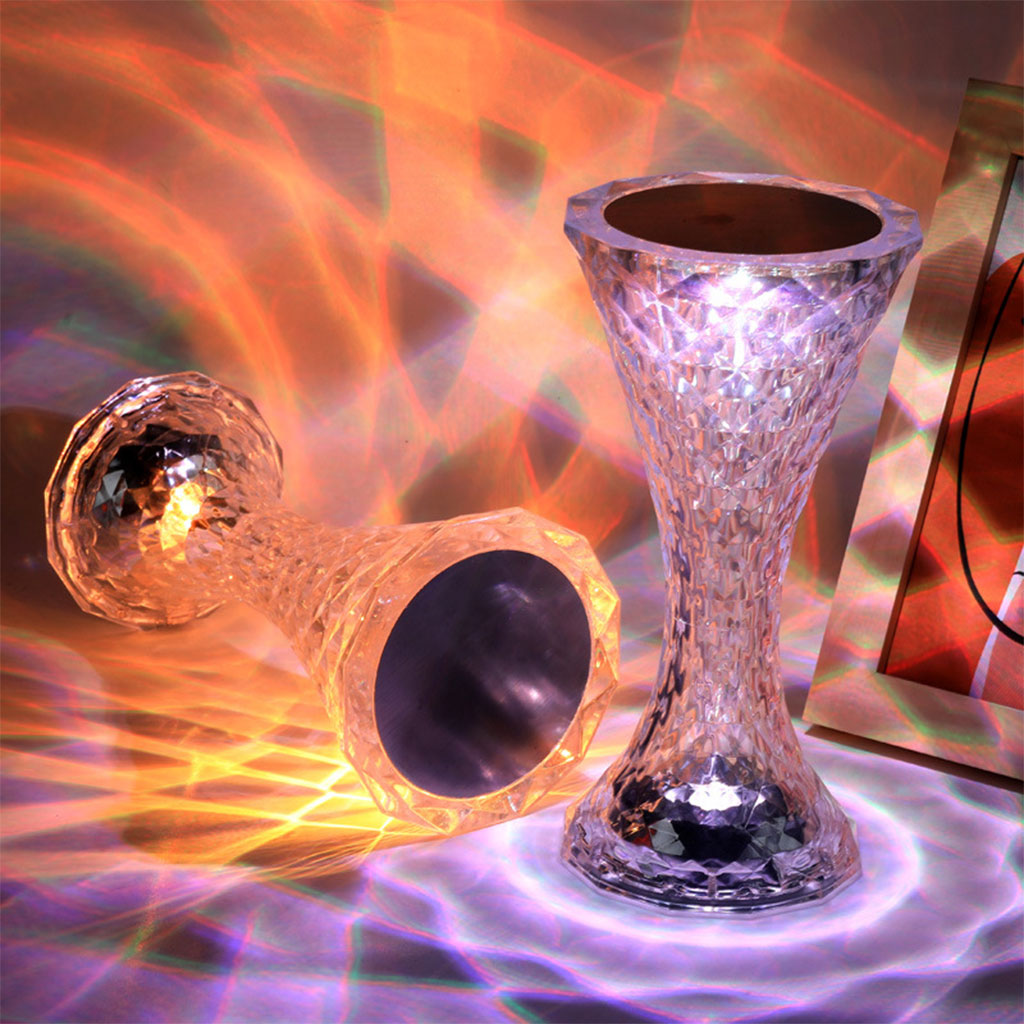 Lampe de table en cristal sans fil Tactile Rgb pour chambre V2 3