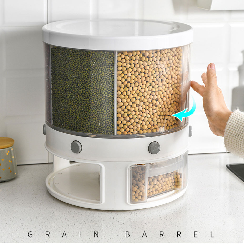 Distributeur de nourriture e récipient de stockage de céréales rotatif - حامل حبوب قابل للدوران 7
