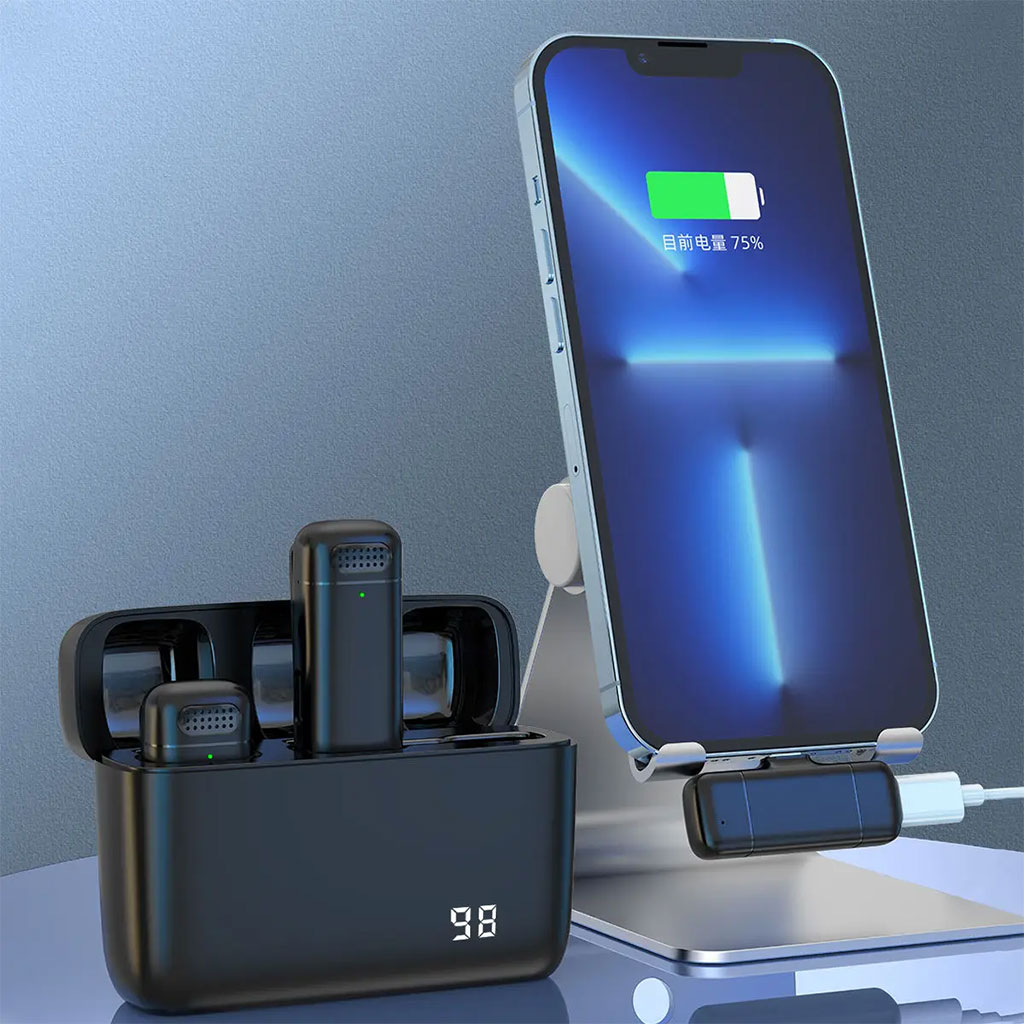 Double Microphone sans Fil pour Iphone et Android avec Étui de Charge - ميكروفون إحترافي مزدوج 7