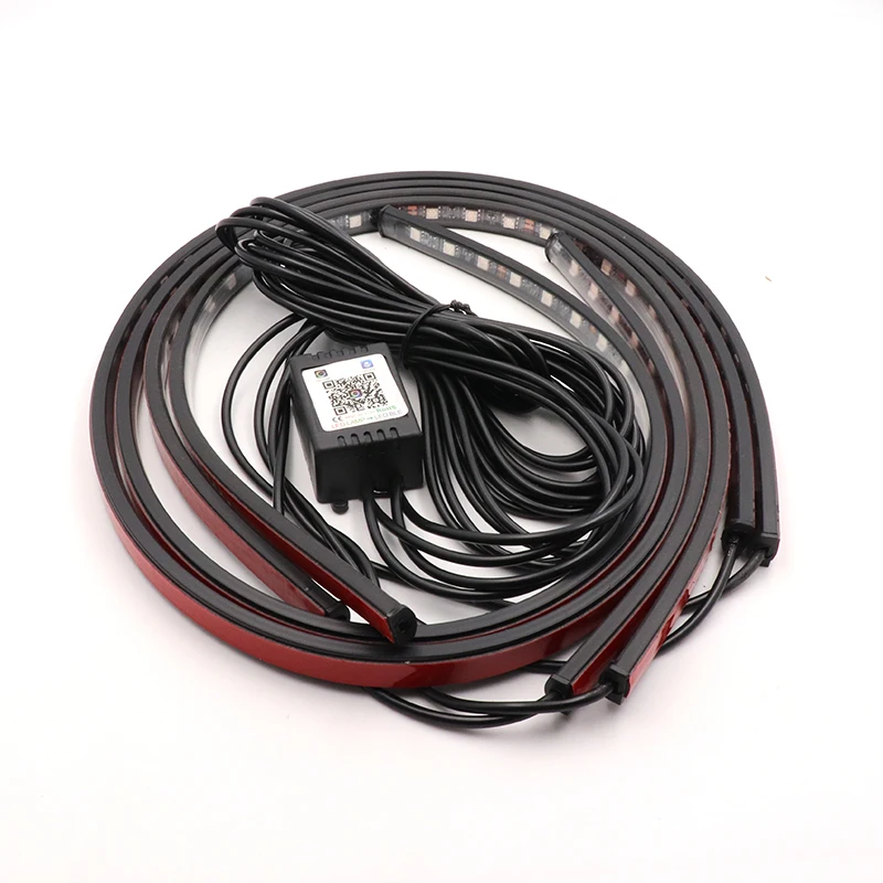 App Smart Bande lumineuse Neon RGB de chassis avec capteur de son Underglow pour voiture 12V 7